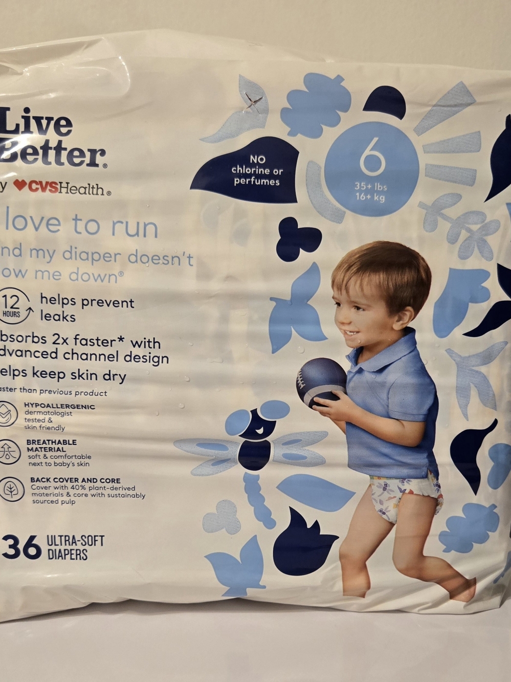 Blue Toddler Diapers - Size 6 $15